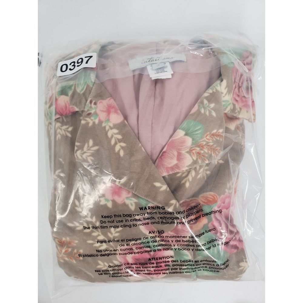 Intuitions Womens European Jacket Size‎ 4 Floral Bow Pockets Collared Lined Pink - Picture 12 of 12